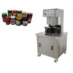 Makinë për mbylljen e kavanozëve prej qelqi gjysmë automatike me vakum për mbylljen e tapave metalikë