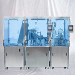 Makinë mbyllëse për mbushjen e montimit të shiringave farmaceutike të parambushura