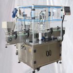 Pajisja me kapak për shishe plastike rrotulluese me ushqyes të ashensorit me kapak