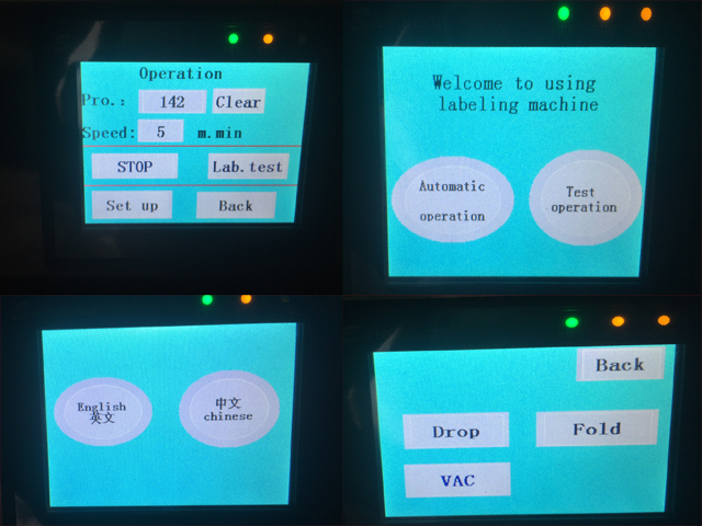 shenjë kontrolluese brenda ekranit për etiketën e makinerive të funksionimit