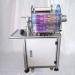 Makinë etiketuese me ngjitëse të palosshme me flamur gjysmë automatike të sallamit